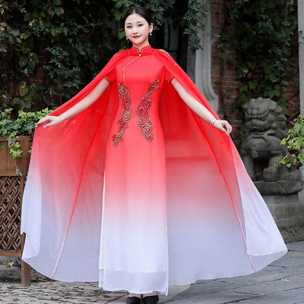 ethnic clothing big size 3xl-5xl female chiffon qipao bride wedding chinese dress gown shawl party prom cheongsam vintage button long vestid, Red
ethnic clothing big size 3xl-5xl female chiffon qipao bride wedding chinese dress gown shawl party prom cheongsam vintage button long vestid, Red