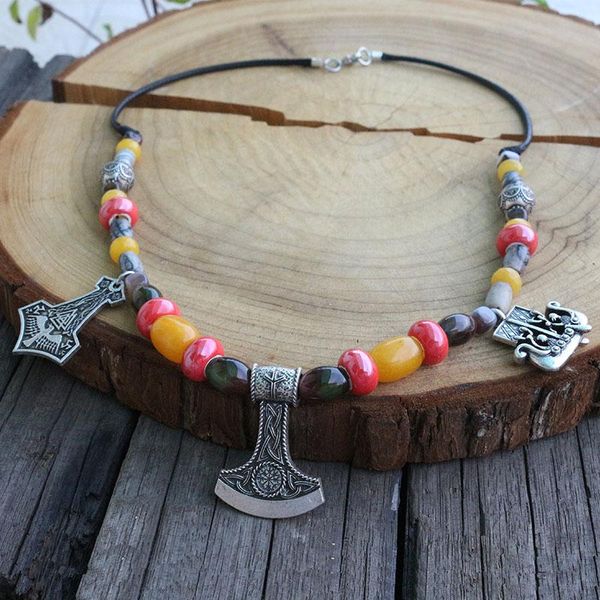 pendant necklaces 1pcs ceramics and natural semi-precous stone necklace,slavic jewelry,boat, hammer,viking dress tribal talisman jewelry for, Silver
pendant necklaces 1pcs ceramics and natural semi-precous stone necklace,slavic jewelry,boat, hammer,viking dress tribal talisman jewelry for, Silver