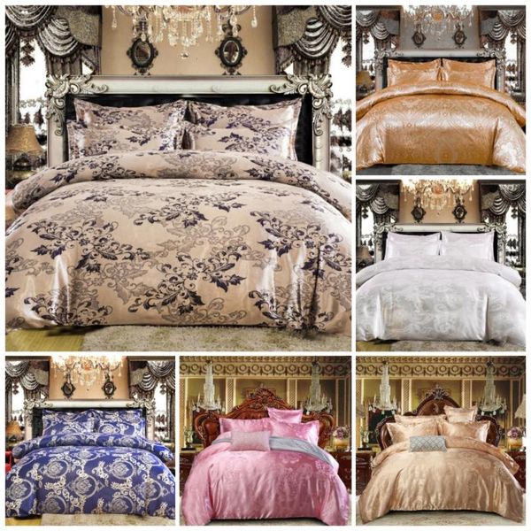 bedding sets luxury 2/3pcs duvet cover set satin jacquard with zipper closure 1 quilt + 1/2 pillowcases us/eu/au size
bedding sets luxury 2/3pcs duvet cover set satin jacquard with zipper closure 1 quilt + 1/2 pillowcases us/eu/au size