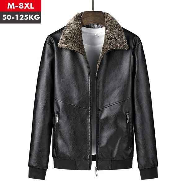 men's tracksuits flight jacket men fur collar pu leather black brown vintage coat winter male thicken fleece warm bomber parkas, Gray
men's tracksuits flight jacket men fur collar pu leather black brown vintage coat winter male thicken fleece warm bomber parkas, Gray