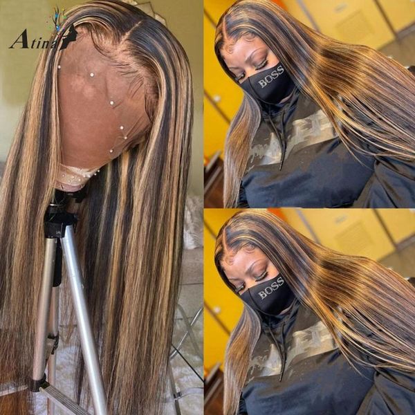 lace wigs remy straight wig preplucked 13x4 front human hair ombre highlight honey blonde color hd transparent frontal, Black;brown
lace wigs remy straight wig preplucked 13x4 front human hair ombre highlight honey blonde color hd transparent frontal, Black;brown