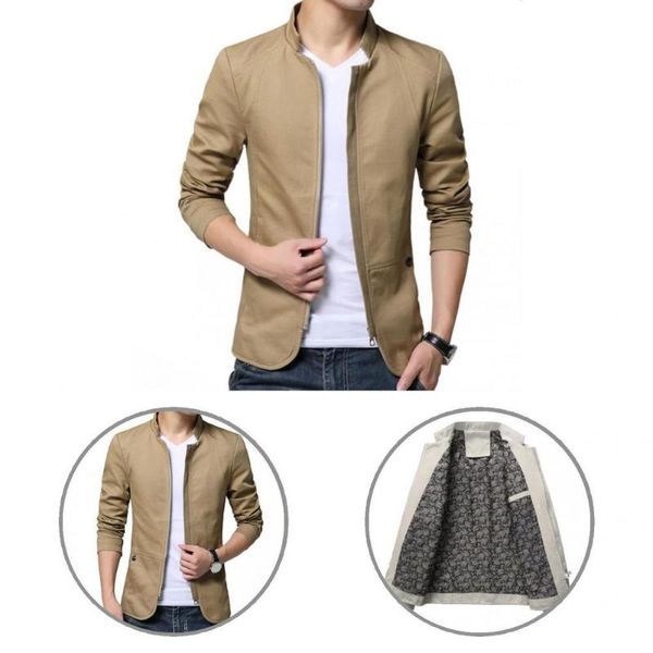 men's jackets formal wear resistant stand collar cardigan business jacket for interview, Black;brown
men's jackets formal wear resistant stand collar cardigan business jacket for interview, Black;brown