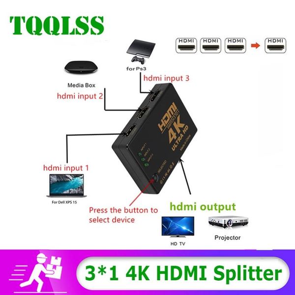 audio cables & connectors switcher box 3x1 mini splitter support 4k hd 1080p video 3 ports switch selector for xbox ps4 dvd hdtv pc lap
audio cables & connectors switcher box 3x1 mini splitter support 4k hd 1080p video 3 ports switch selector for xbox ps4 dvd hdtv pc lap