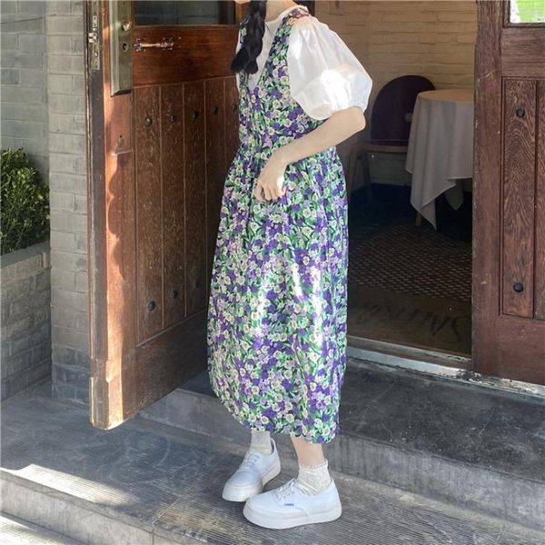 casual dresses women's korean style loose bubble short-sleeved shirt floral vest dress suit, Black;gray
casual dresses women's korean style loose bubble short-sleeved shirt floral vest dress suit, Black;gray