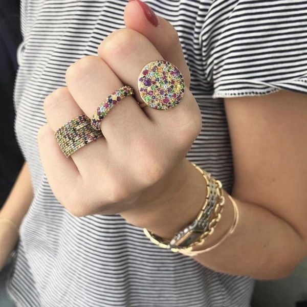 wedding rings geometric round big full finger ring mirco pave rainbow mini cz boho ethnic women hippie gold jewelry party 2021, Slivery;golden
wedding rings geometric round big full finger ring mirco pave rainbow mini cz boho ethnic women hippie gold jewelry party 2021, Slivery;golden