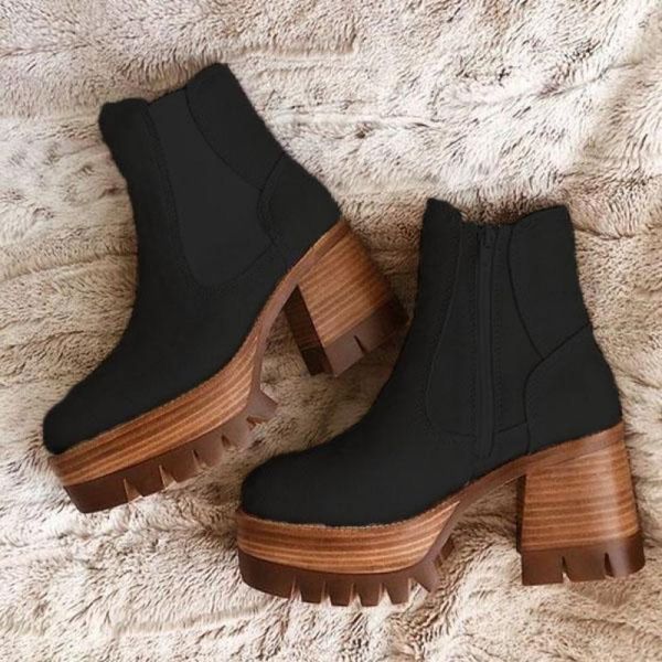 boots women's platform faux suede chunky heel ladies short solid autumn winter zipper female heighten shoes, Black
boots women's platform faux suede chunky heel ladies short solid autumn winter zipper female heighten shoes, Black