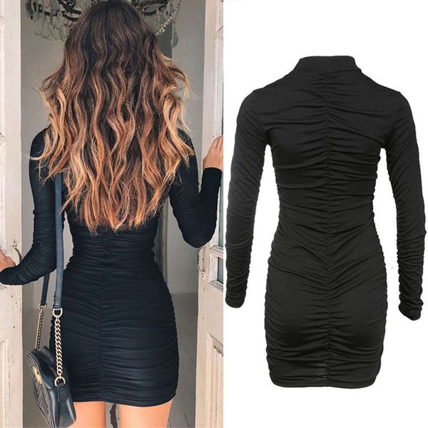 temperament winter and women's of 2019 in high autumn collar solid long sleeve wrinkled dress for women hot, Black;gray
temperament winter and women's of 2019 in high autumn collar solid long sleeve wrinkled dress for women hot, Black;gray