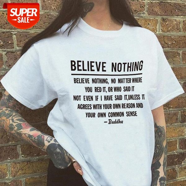 sunfiz YF Believe Nothing T Shirt. Buddha Quote Shirt Funny Sayings Shirt Sarcastic Gifts Women Buddha Buddhism Tops #BR1F, White
sunfiz YF Believe Nothing T Shirt. Buddha Quote Shirt Funny Sayings Shirt Sarcastic Gifts Women Buddha Buddhism Tops #BR1F, White