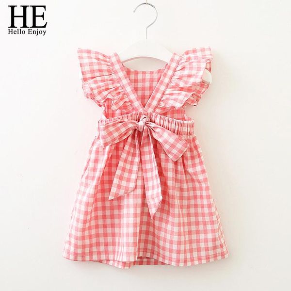 girl's dresses he hello enjoy 2021 summer flying sleeve plaid baby girl clothes ruffles backless children dress kids clothing, Red;yellow
girl's dresses he hello enjoy 2021 summer flying sleeve plaid baby girl clothes ruffles backless children dress kids clothing, Red;yellow