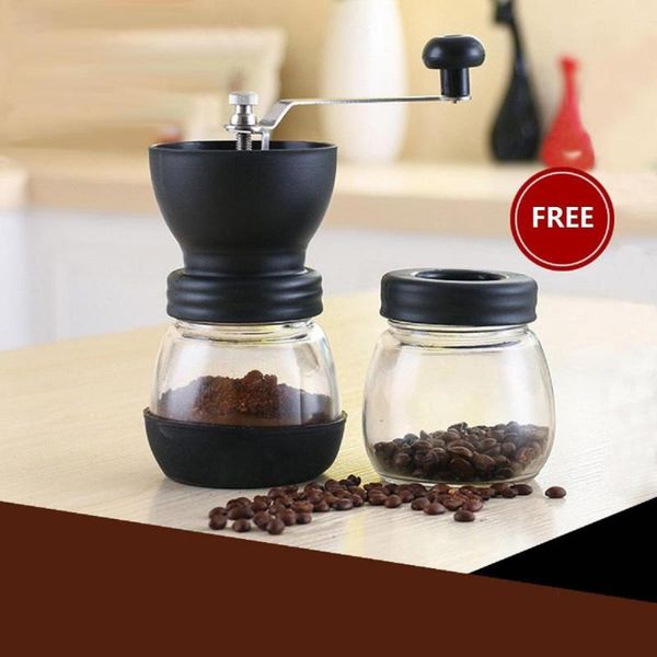 manual coffee grinders grinder with storage fortified glass jar soft brush conical ceramic portable durable maker kitchen tools
manual coffee grinders grinder with storage fortified glass jar soft brush conical ceramic portable durable maker kitchen tools