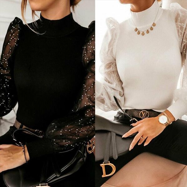 spring long pull sleeve t womens blouses shiny mesh lace party ladies plus size black amp white
spring long pull sleeve t womens blouses shiny mesh lace party ladies plus size black amp white