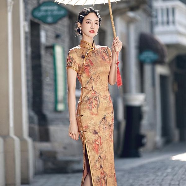 ethnic clothing 2021 spring and summer ladies figure printed retro cheongsam dress chinese traditional, Red
ethnic clothing 2021 spring and summer ladies figure printed retro cheongsam dress chinese traditional, Red