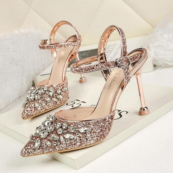 dress shoes fine with rhinestone 2021 temperament women's pointed shallow mouth high heels nightclub slim sequin sandals, Black
dress shoes fine with rhinestone 2021 temperament women's pointed shallow mouth high heels nightclub slim sequin sandals, Black