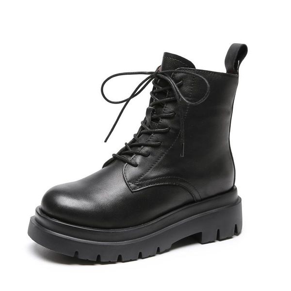 boots 9818-1 cowhide female vintage soft leather lace-up all-matching women's leathre over-ankle, Black
boots 9818-1 cowhide female vintage soft leather lace-up all-matching women's leathre over-ankle, Black
