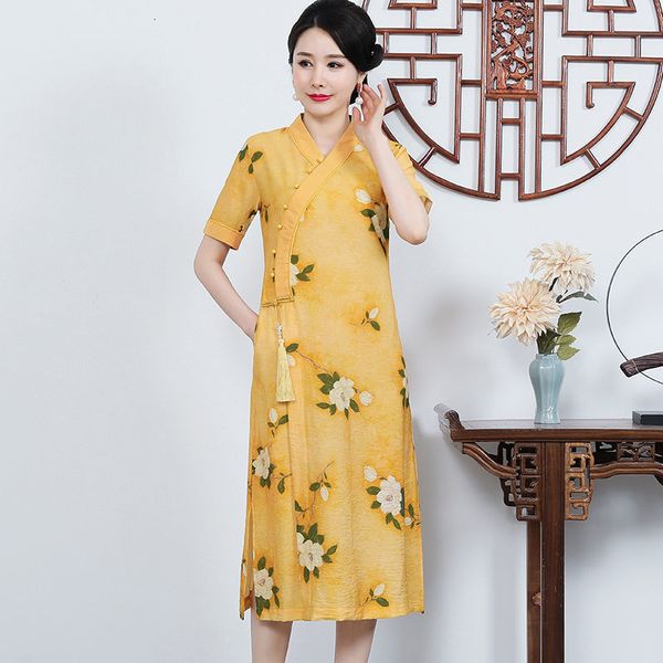luxury casual dresses thin breathable tencel cotton drs 21 summer cheongsam loose and thin 's large size, Black;gray
luxury casual dresses thin breathable tencel cotton drs 21 summer cheongsam loose and thin 's large size, Black;gray