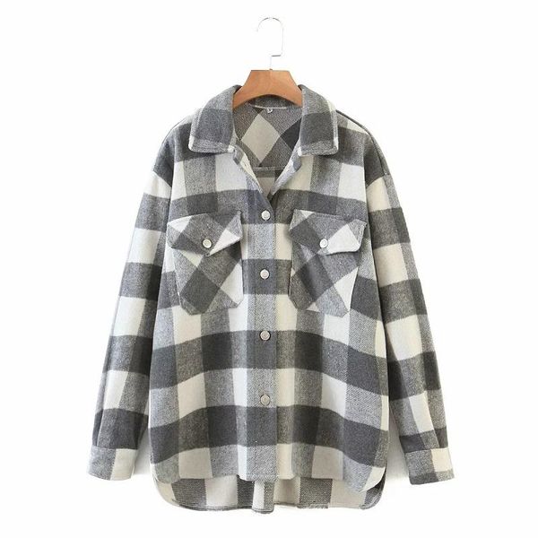 vintage stylish gray pockets plaid woolen jacket women fashion button-up lapel collar jacket coat female chic outerwear, Black;brown
vintage stylish gray pockets plaid woolen jacket women fashion button-up lapel collar jacket coat female chic outerwear, Black;brown