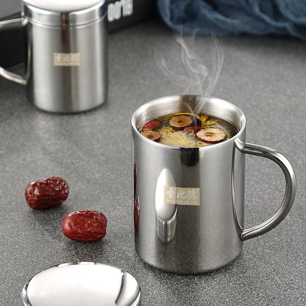 mugs 304 stainless steel mug double insulation household water cup coffee children's with cover
mugs 304 stainless steel mug double insulation household water cup coffee children's with cover