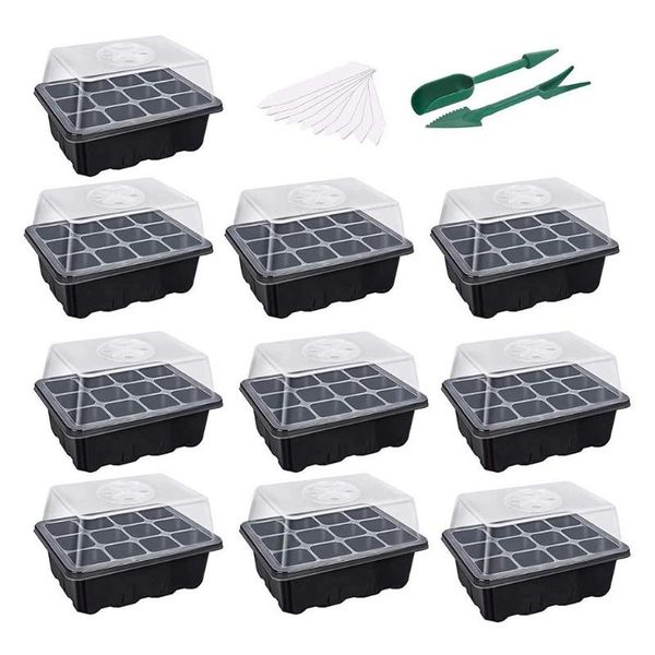 planters & pots 10pcs seedling plant germination box planting seed starter garden nursery tray kit tool
planters & pots 10pcs seedling plant germination box planting seed starter garden nursery tray kit tool