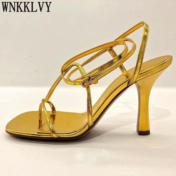 sandals 2021 gold thin high heel split toe women real leather narrow band ankle strappy rome sandalias summer party shoes, Black
sandals 2021 gold thin high heel split toe women real leather narrow band ankle strappy rome sandalias summer party shoes, Black