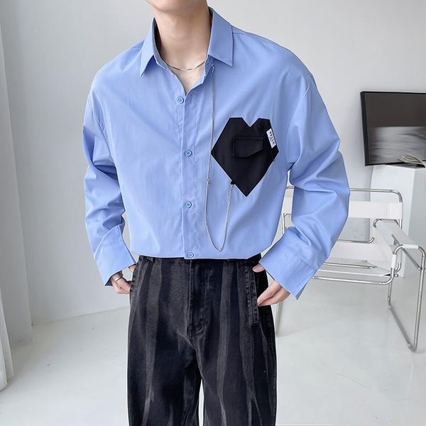 men's casual shirts korean loose shirt long sleeve love pocket streetwear social party white harajuku hip hop men clothing, White;black
men's casual shirts korean loose shirt long sleeve love pocket streetwear social party white harajuku hip hop men clothing, White;black