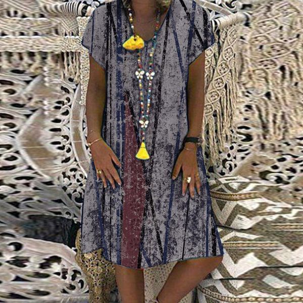 casual dresses vintage womens summer dress holiday ethnic style print swing v-neck party mini vestidos de mujer sukienka, Black;gray
casual dresses vintage womens summer dress holiday ethnic style print swing v-neck party mini vestidos de mujer sukienka, Black;gray