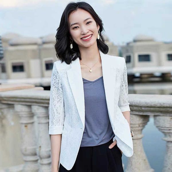 2021 summer korean lace blazer women's small fragrance thin fit suit temperament short coat, Black;gray 
2021 summer korean lace blazer women's small fragrance thin fit suit temperament short coat, Black;gray