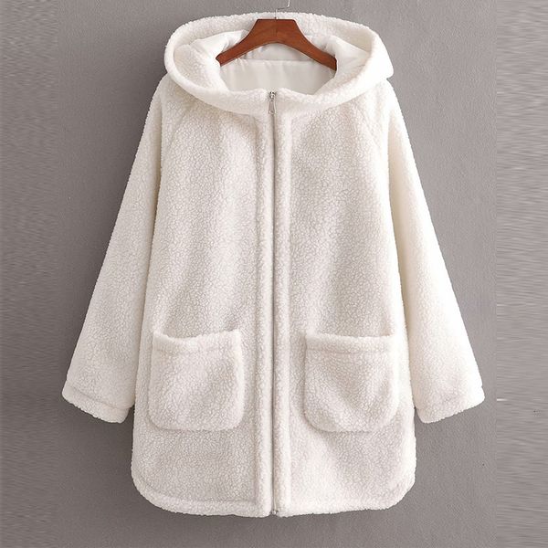 2021 new harajuku women autumn winter fleece coats fashion solid hooded wool jacket elegant casual female warm thick cold outwear 6grv, Black;brown
2021 new harajuku women autumn winter fleece coats fashion solid hooded wool jacket elegant casual female warm thick cold outwear 6grv, Black;brown