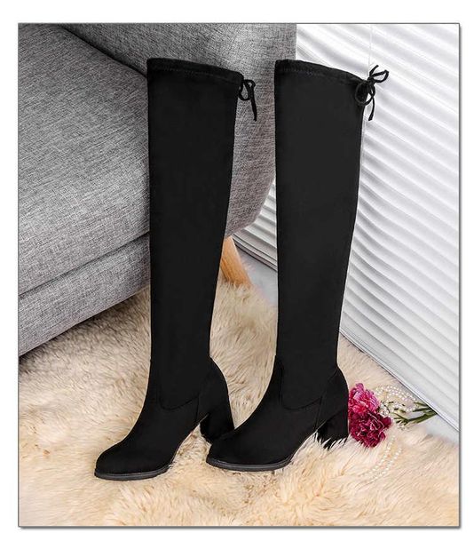 boots 2021 women casual over the knee shoes winter female round toe platform high heels pumps warm snow mujer w391, Black
boots 2021 women casual over the knee shoes winter female round toe platform high heels pumps warm snow mujer w391, Black