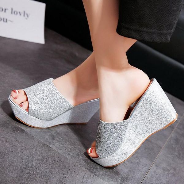 slippers summer women sequins wedge bling platform flip flops soft comfortable casual shoes outdoor beach sandals ladies slides, Black
slippers summer women sequins wedge bling platform flip flops soft comfortable casual shoes outdoor beach sandals ladies slides, Black