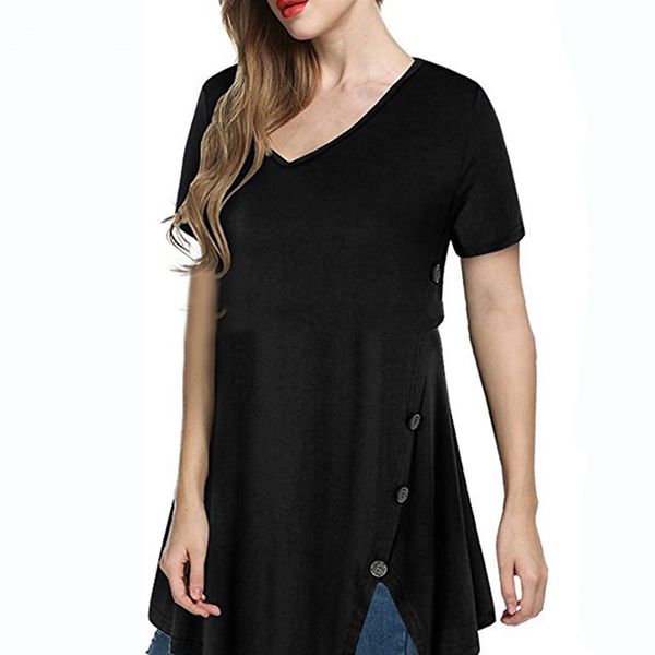 women uncommon zoom short mouw t-shirt summer effects color female button depth point shop, White
women uncommon zoom short mouw t-shirt summer effects color female button depth point shop, White