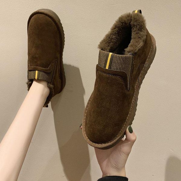 boots snow female short tube winter wild couple models one pedal plus velvet thick bottom student cotton shoes, Black
boots snow female short tube winter wild couple models one pedal plus velvet thick bottom student cotton shoes, Black