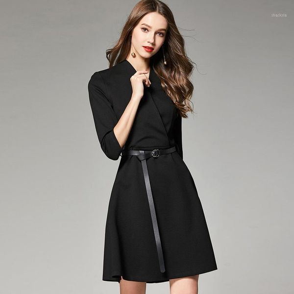 spring product dress european and american women's fashion temperament black v-neck slim slimming mid-length a-line dre casual dresses, Black;gray
spring product dress european and american women's fashion temperament black v-neck slim slimming mid-length a-line dre casual dresses, Black;gray