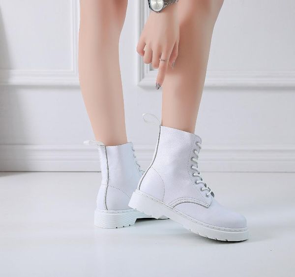 boots style high round head white eight hole girls roman work cowhide couple fashion shoes, Black
boots style high round head white eight hole girls roman work cowhide couple fashion shoes, Black