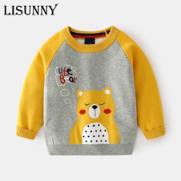 kids sweater boys knitted pullover 2021 autumn winter children clothing cartoon bear fashion cotton toddler baby sweaters 2-7y y1024, Blue
kids sweater boys knitted pullover 2021 autumn winter children clothing cartoon bear fashion cotton toddler baby sweaters 2-7y y1024, Blue