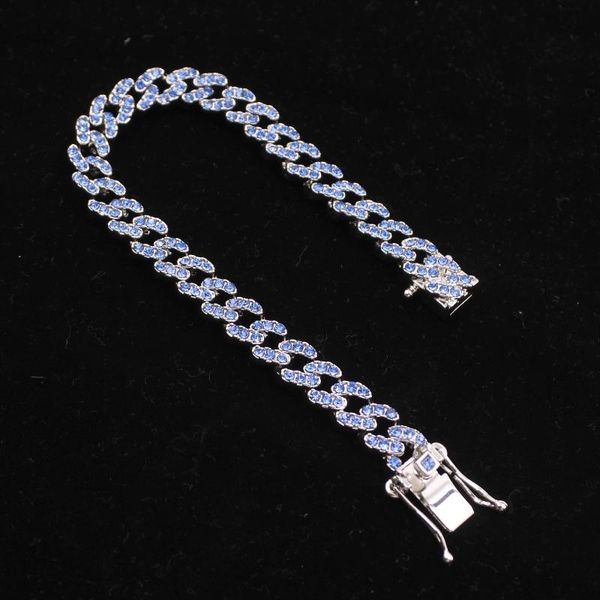 link, chain 2021 fashion 8mm 12mm bling iced out blue color cuban miami link homme for men women hip hop street bracelets jewelry gifts, Black
link, chain 2021 fashion 8mm 12mm bling iced out blue color cuban miami link homme for men women hip hop street bracelets jewelry gifts, Black