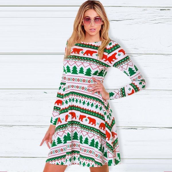 colors women's vintage christmas santa printed costume a-line swing dress claus printing mini party casual dresses, Black;gray
colors women's vintage christmas santa printed costume a-line swing dress claus printing mini party casual dresses, Black;gray