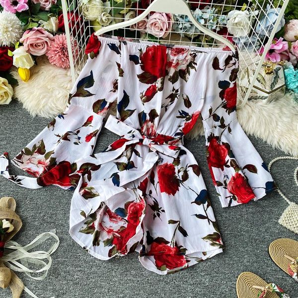 women's jumpsuits & rompers 2021 summer holiday sea beach style slash flare sleeve floral print lace up jumpsuit women casual rpmper, Black;white
women's jumpsuits & rompers 2021 summer holiday sea beach style slash flare sleeve floral print lace up jumpsuit women casual rpmper, Black;white