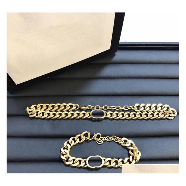 fashion chain necklace double letters designer bracelet men necklace women brand pendants luxury chain jewelry sets hip hop bracelet f3xg8, Black
fashion chain necklace double letters designer bracelet men necklace women brand pendants luxury chain jewelry sets hip hop bracelet f3xg8, Black