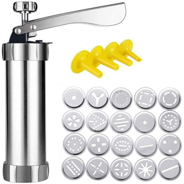 baking & pastry tools cookie press gun kit diy biscuit maker and churro with 20 decorative stencil discs 4 icing tips
baking & pastry tools cookie press gun kit diy biscuit maker and churro with 20 decorative stencil discs 4 icing tips