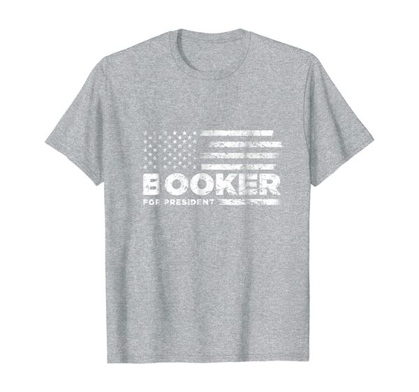 cory booker 2020 for president t-shirt liberal democrat, White;black