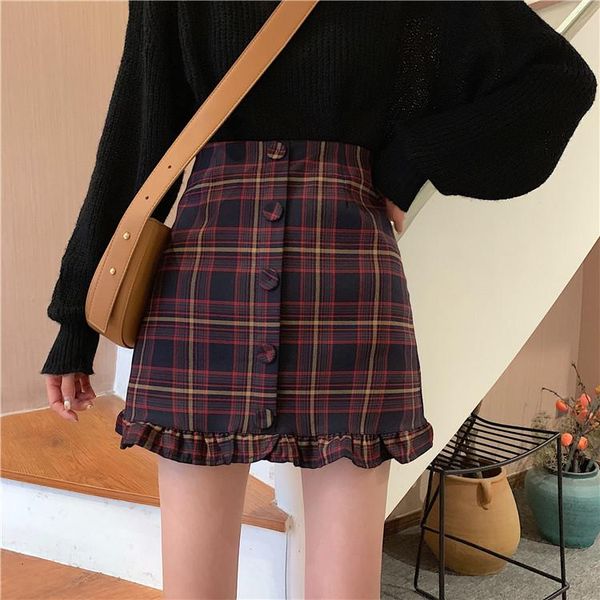 skirts plaid skirt chic ruffled mini women high waist trumpet short ladies casual irregular, Black
skirts plaid skirt chic ruffled mini women high waist trumpet short ladies casual irregular, Black