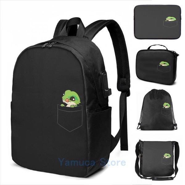 backpack funny graphic print bearded dragon in a pocket cute usb charge men school travel lapbag
backpack funny graphic print bearded dragon in a pocket cute usb charge men school travel lapbag