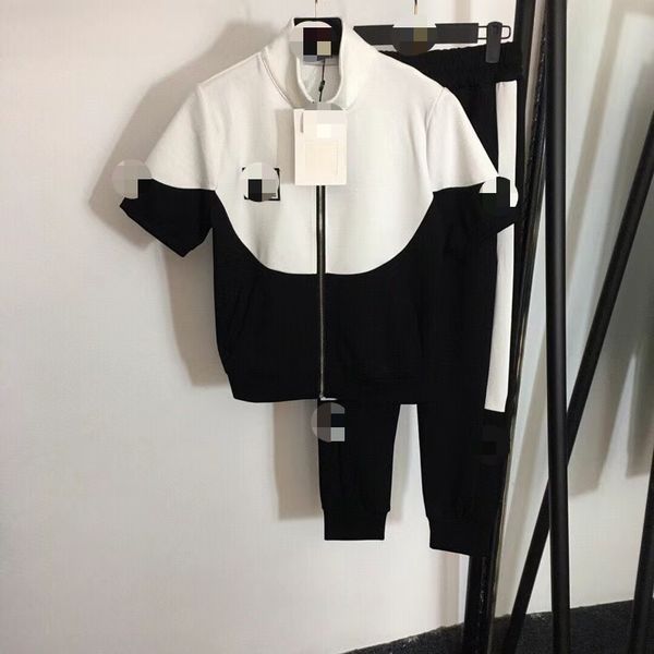 223 2021 spring summer lapel neck two pieces sets pants regular short sleeve panelled fashion luxury faluolan, White
223 2021 spring summer lapel neck two pieces sets pants regular short sleeve panelled fashion luxury faluolan, White