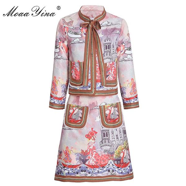 two piece dress moaayina fashion designer suit spring autumn women long sleeve cartoon vintage print +short skirt elegant two-piece set, White
two piece dress moaayina fashion designer suit spring autumn women long sleeve cartoon vintage print +short skirt elegant two-piece set, White