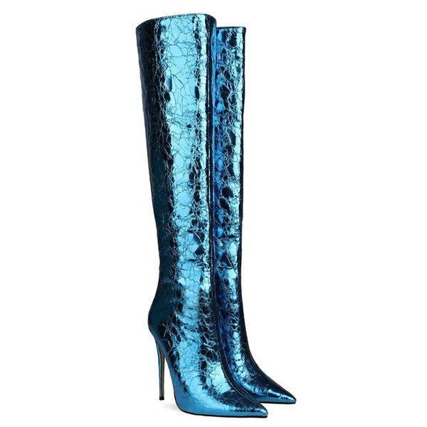 ohichiic 2021 customized boots for women with high heel special metal crack pattern boots, Black
ohichiic 2021 customized boots for women with high heel special metal crack pattern boots, Black