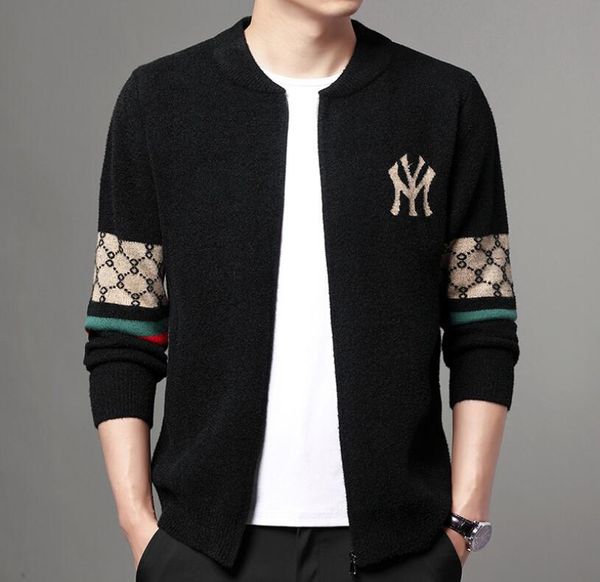 2021 autumn and winter new men's knitted cardigan baseball collar zipper jacquard casual loose jacket jacket men, White;black
2021 autumn and winter new men's knitted cardigan baseball collar zipper jacquard casual loose jacket jacket men, White;black