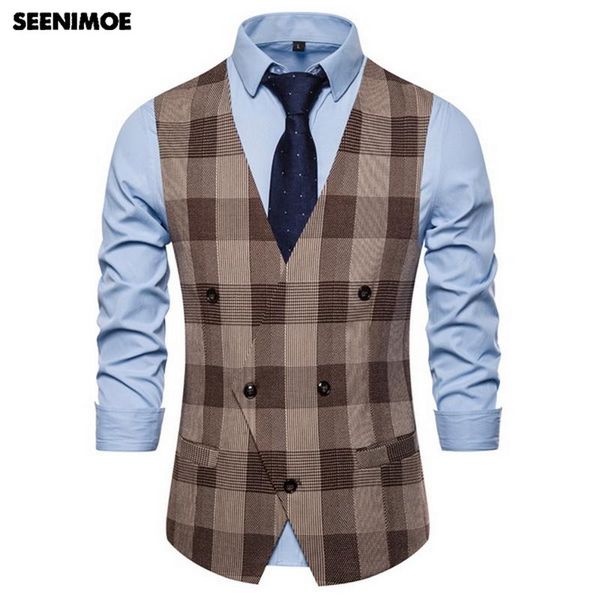 men's vests seenimoe mens wedding waistcoat casual striped double breasted irregular buttons m-3xl formal blazer vest suit, Black;white
men's vests seenimoe mens wedding waistcoat casual striped double breasted irregular buttons m-3xl formal blazer vest suit, Black;white