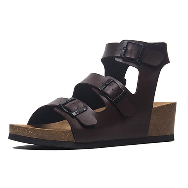 sandals roman style women leather wedge gladiator summer cork platform beach shoes adjustable ankle buckle strap 5cm high heels, Black
sandals roman style women leather wedge gladiator summer cork platform beach shoes adjustable ankle buckle strap 5cm high heels, Black