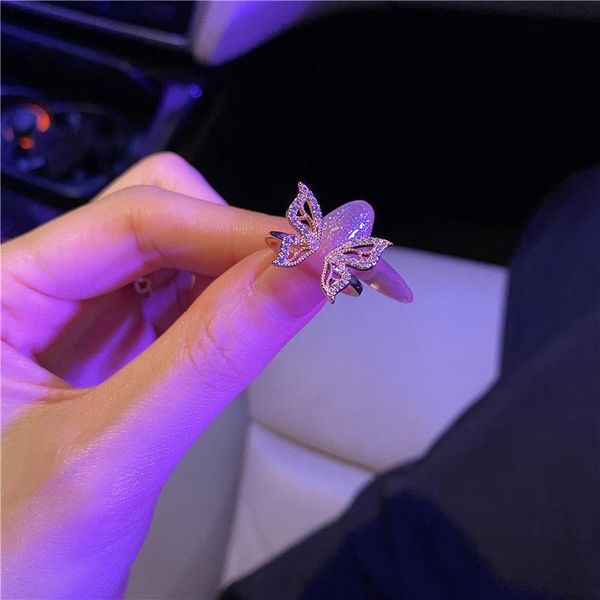 cluster rings simple and fashionable butterfly micro-inlaid zircon open ring ins index finger for female birthday gift wholesale, Golden;silver
cluster rings simple and fashionable butterfly micro-inlaid zircon open ring ins index finger for female birthday gift wholesale, Golden;silver