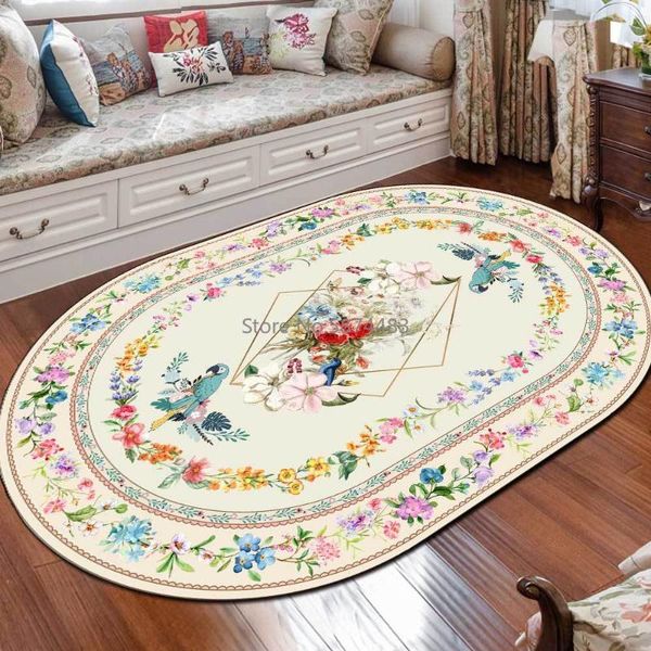 carpets 200*300cm special-shaped oval european pastoral flower wreath living room bedroom bedside carpet floor mat customization
carpets 200*300cm special-shaped oval european pastoral flower wreath living room bedroom bedside carpet floor mat customization